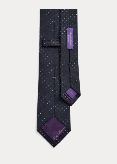 Corbatas Ralph Lauren Hombre Azul Marino - Pin Dot Silk - SHLQX8092